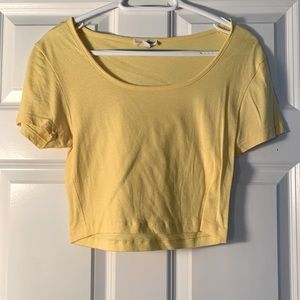 Yellow crop top
